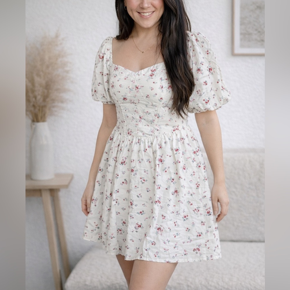 Wallflower White Floral Mini Dress